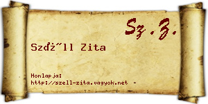Széll Zita névjegykártya